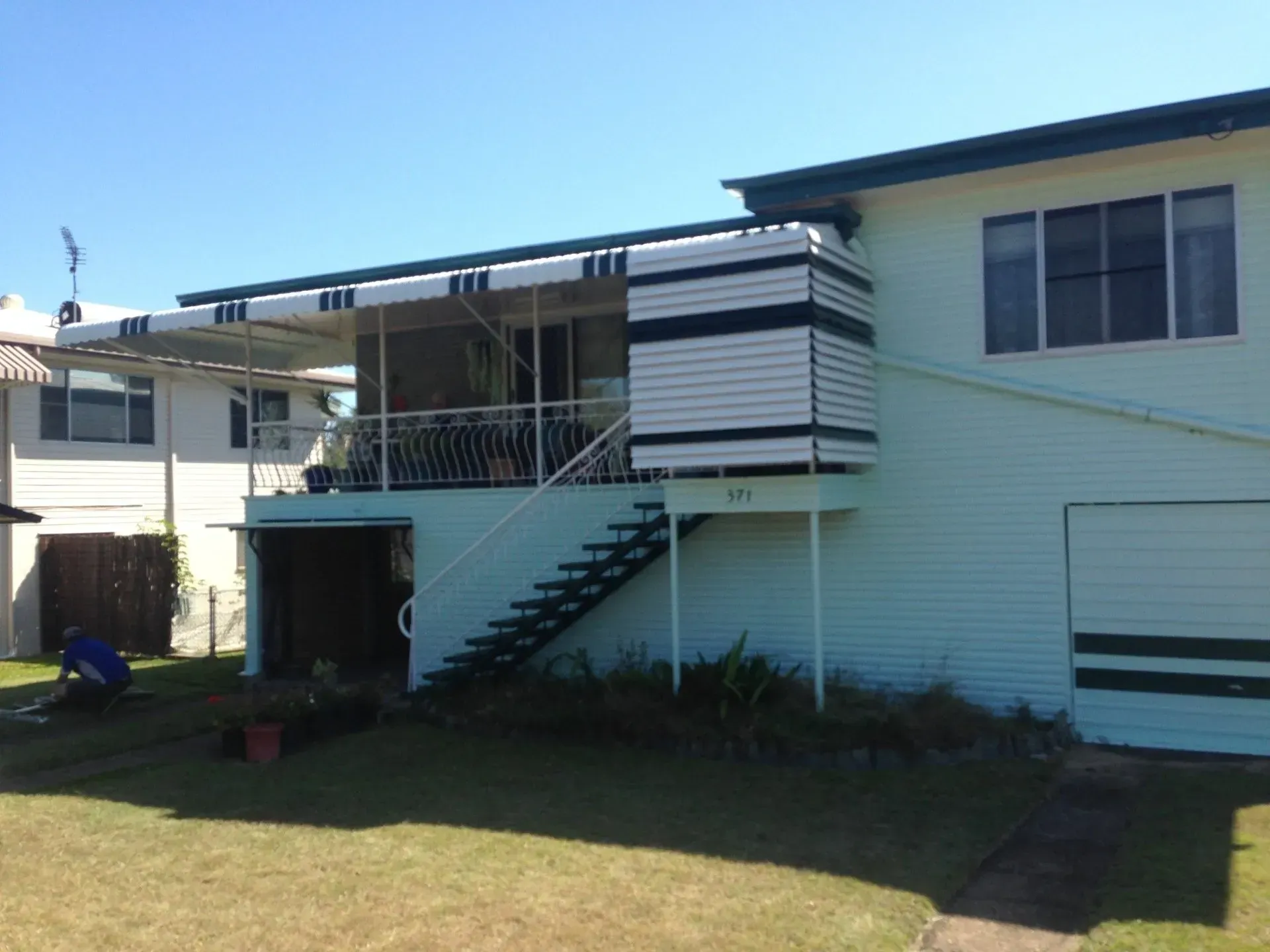 White Aluminium Awnings — Shutters in Bundaberg, QLD