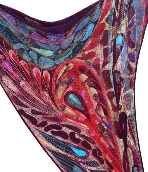 Textiel kunstTwee kanten wanddoek