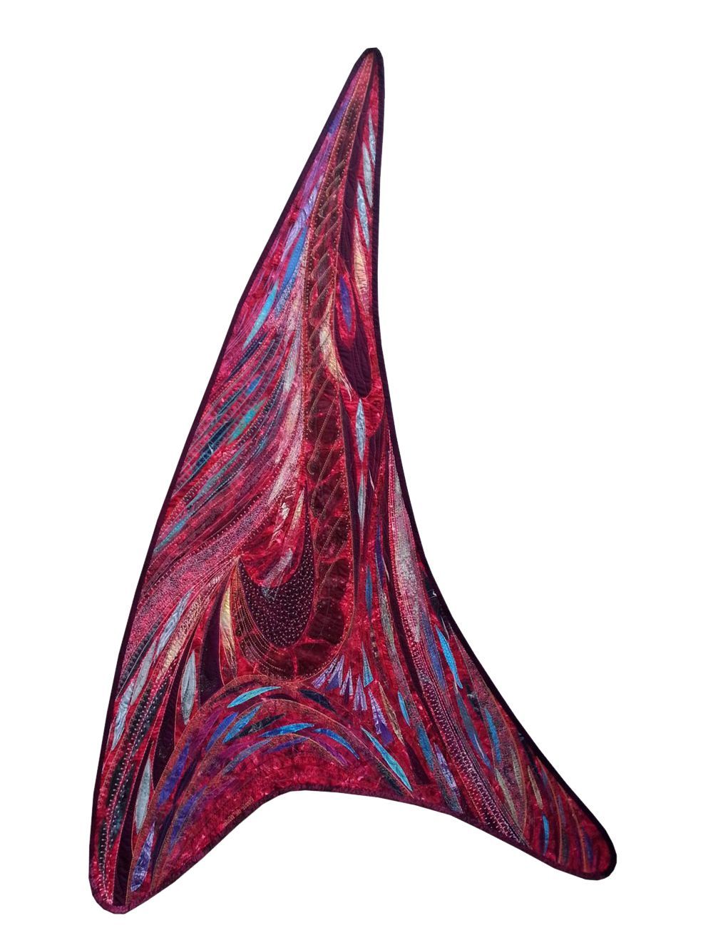 Aquarel bloemvormen semi abstract oranje