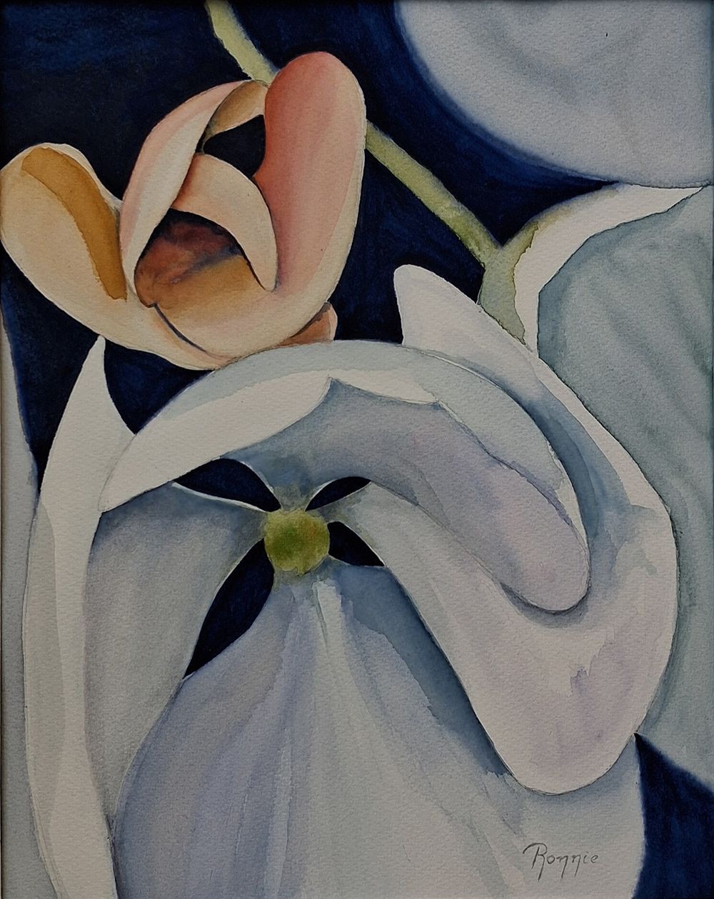 Hortensia in aquarel