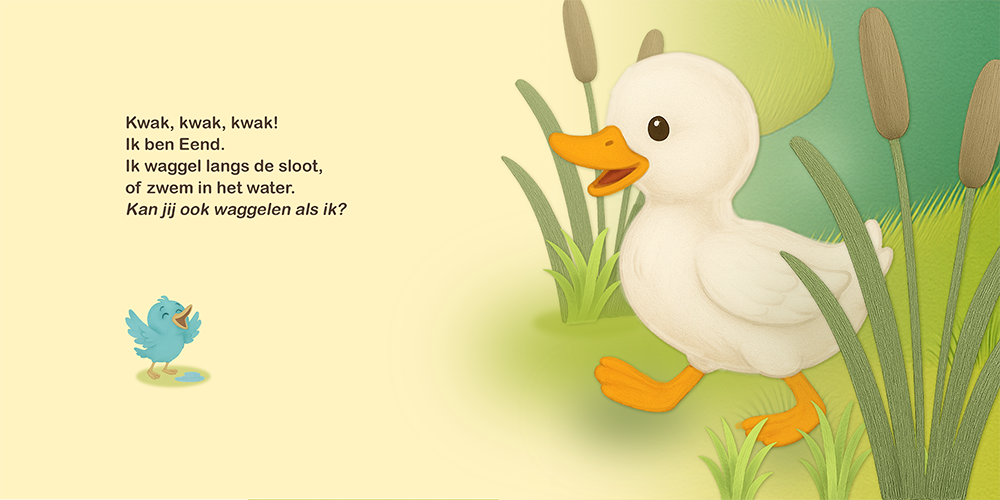 Vogel en Koe: Het ei pagina 13 en 14