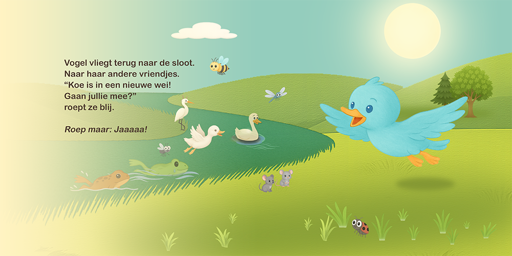 Vogel en Koe: Het ei pagina 17 en 18
