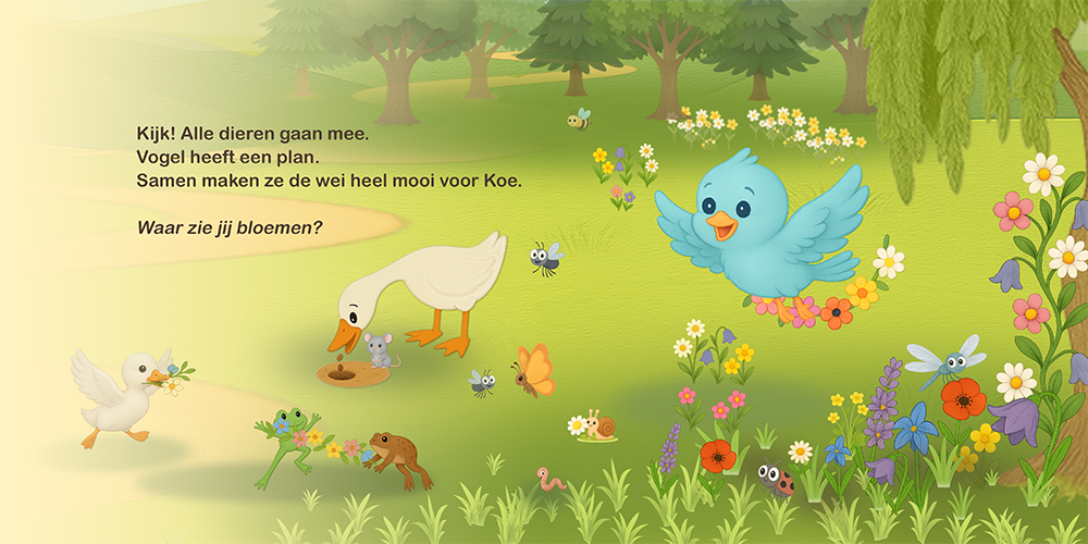 Vogel en Koe: Het ei pagina 19 en 20