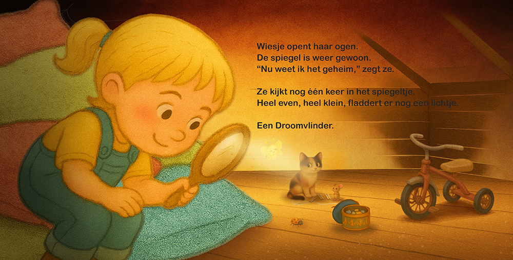 Wiesje en het geheim van de spiegel spread 13