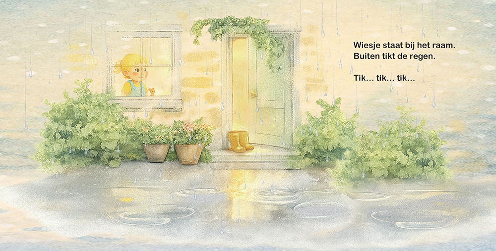 Wiesje en de regen  spread 1