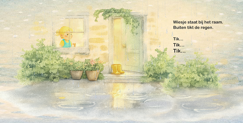 Wiesje en de regen spread 1