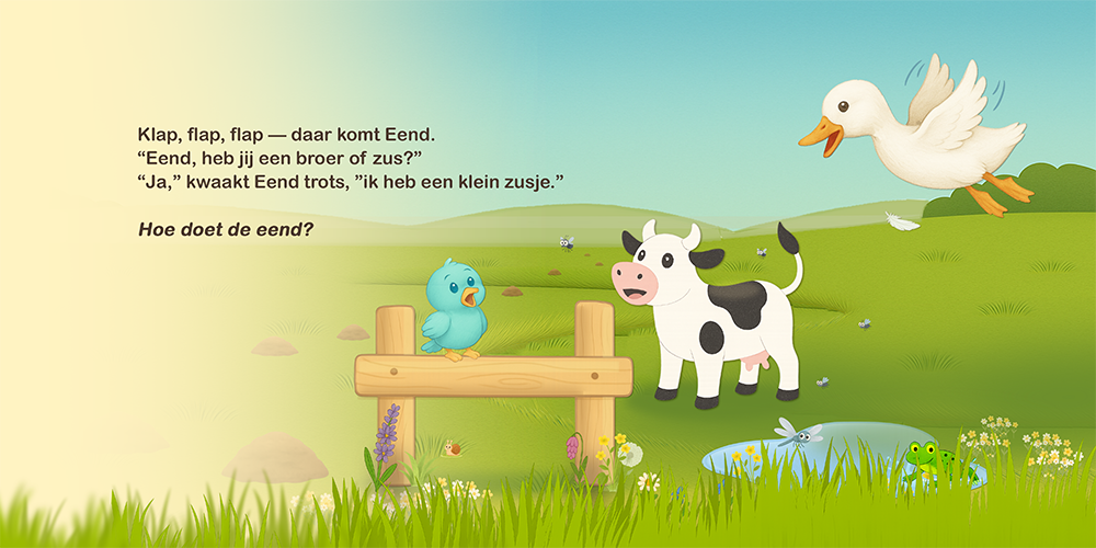 Vogel en Koe: Het ei pagina 7 en 8