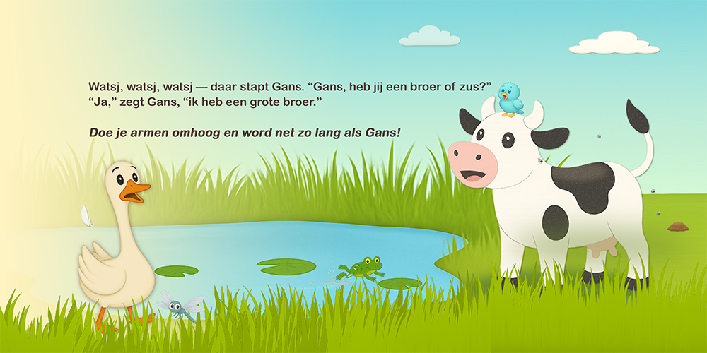 Vogel en Koe: Het ei pagina 9 en 10