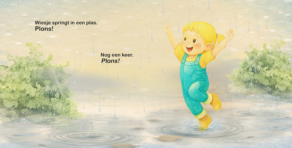 Wiesje en de regen spread 6