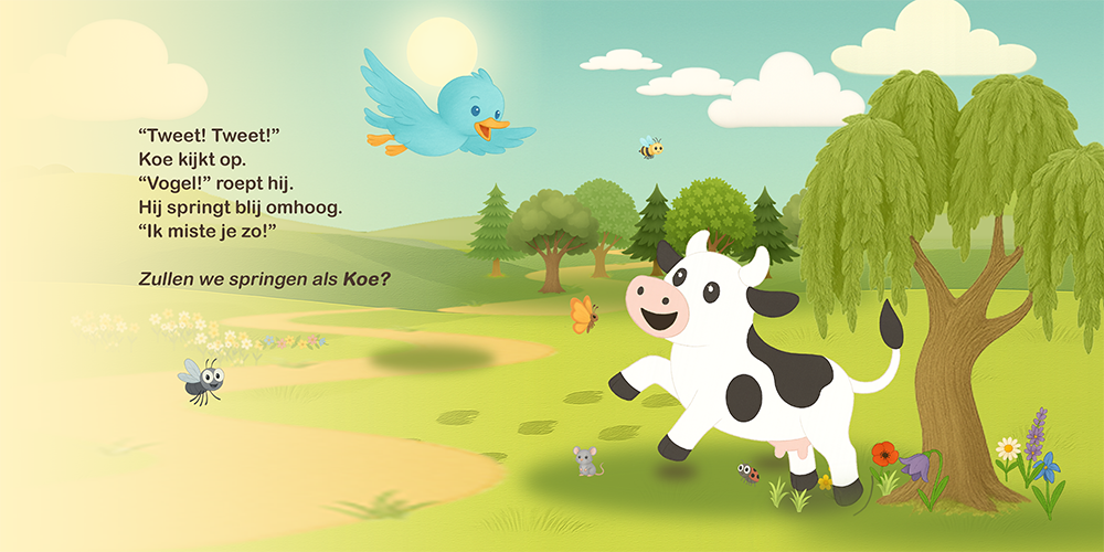 Vogel en Koe: Het ei pagina 13 en 14