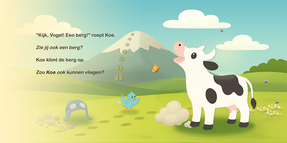 Vogel en Koe: Het ei pagina 13 en 14