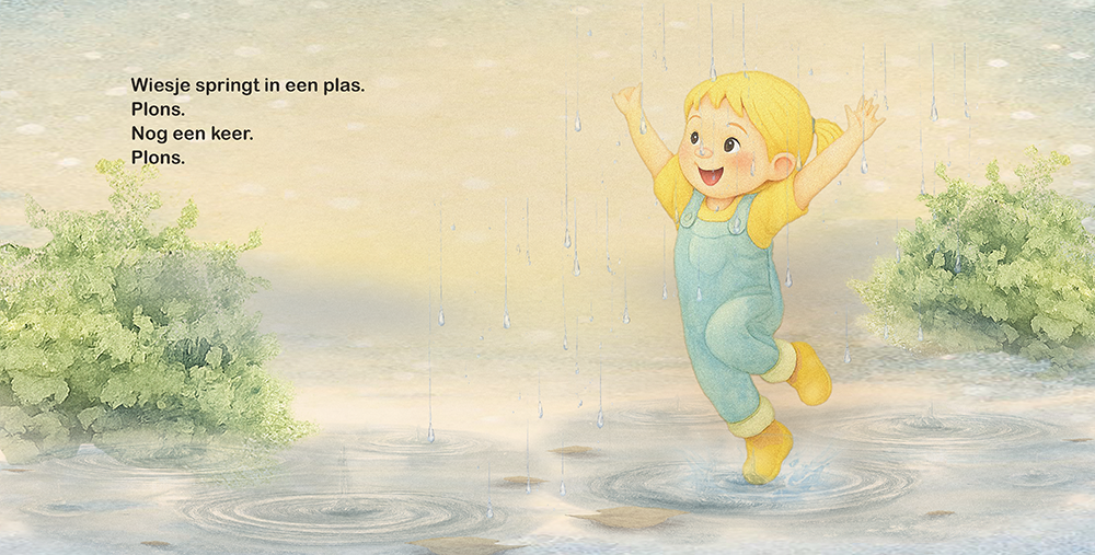 Wiesje en de regen  spread 6