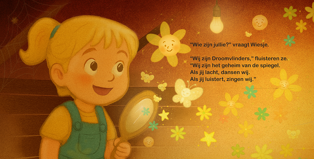 Wiesje en het geheim van de spiegel spread 8