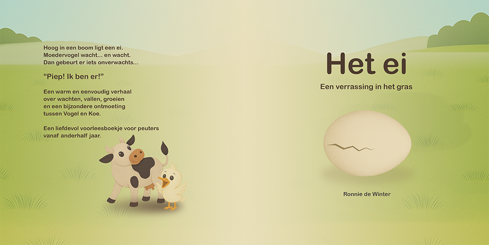 Vogel en Koe: Het ei pagina 1 en 2
