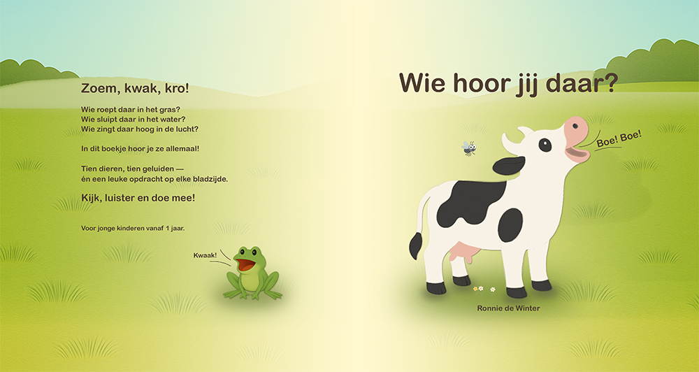Vogel en Koe: Het ei pagina 1 en 2