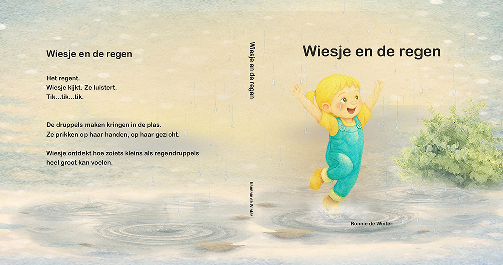 Wiesje en de regen. Voorkant boekje