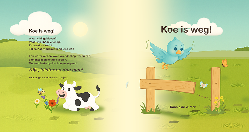 Vogel en Koe: Het ei pagina 1 en 2