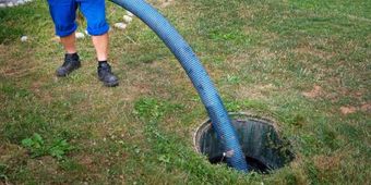 Septic system pumping cost estimate with professional service team and equipment