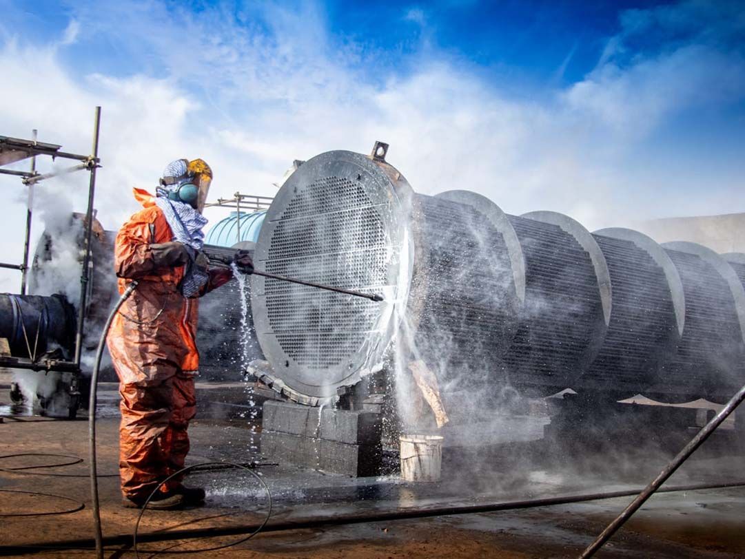 High-pressure jetting service clearing septic lines and removing stubborn blockages