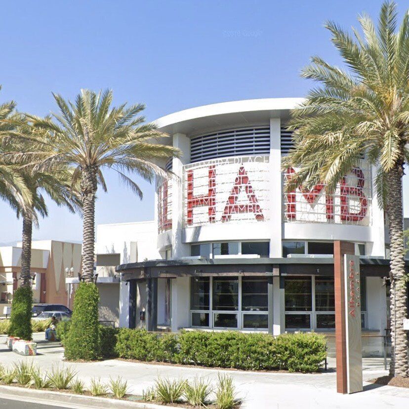 Alhambra with palm trees