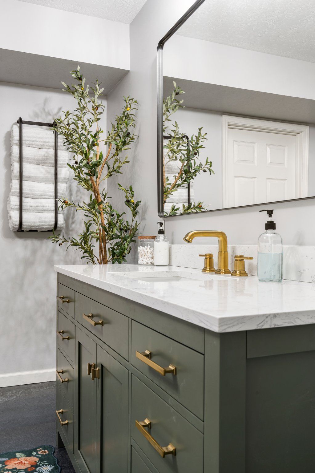A modern bathroom interior.