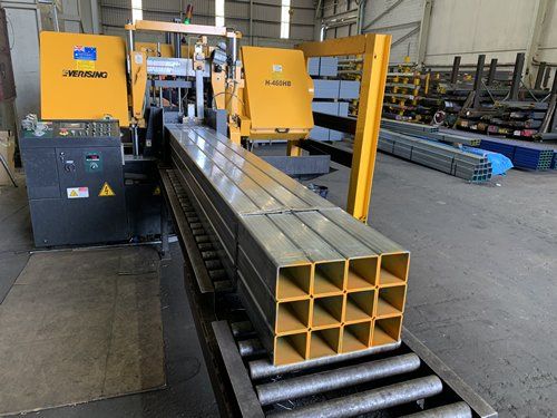 A machine cutting a big tubular | Sydney, NSW | Waratah Steel Supplies