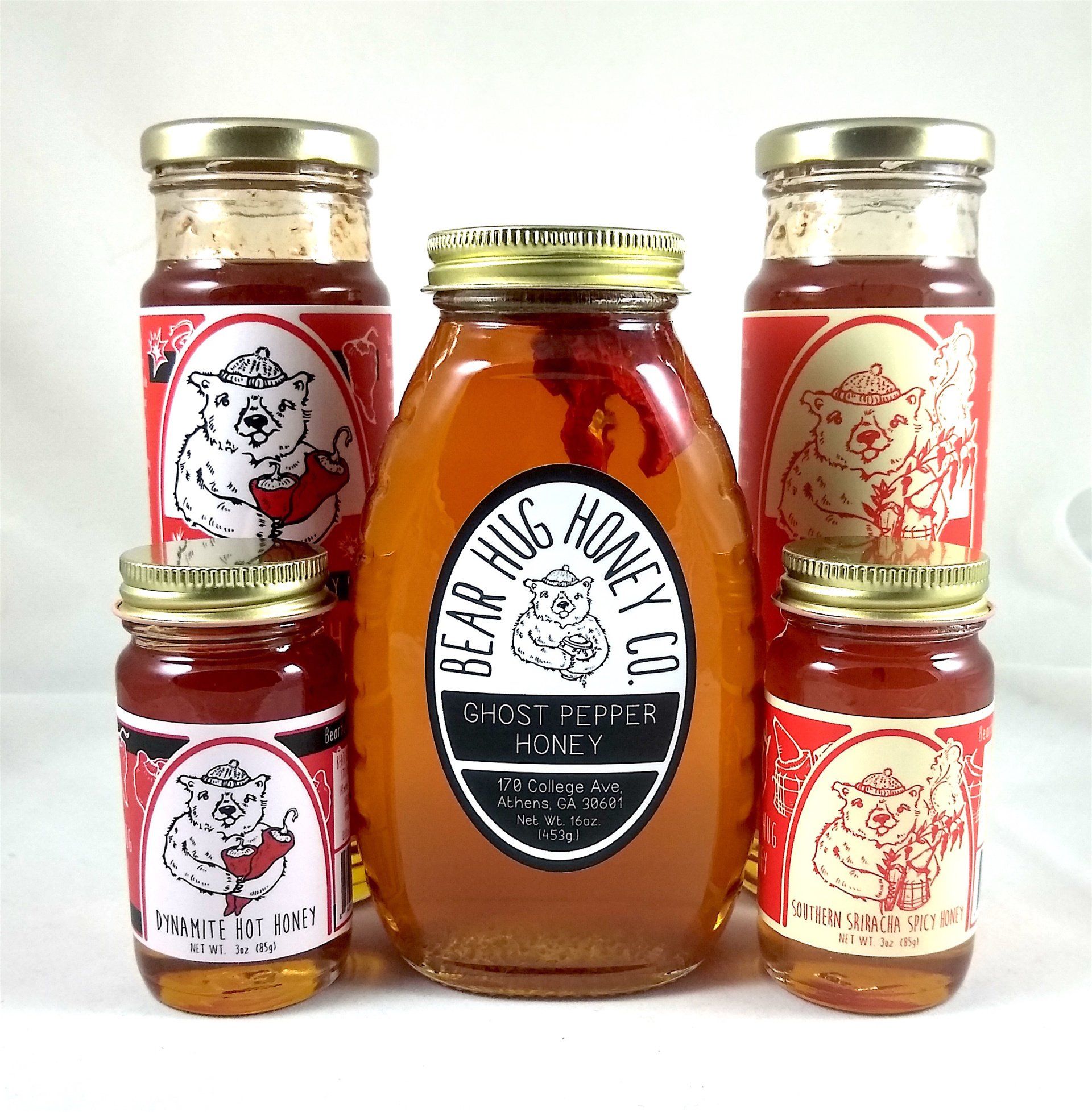 Hot Honeys Spicy Honey Sriracha Honey Ghost Pepper Honey