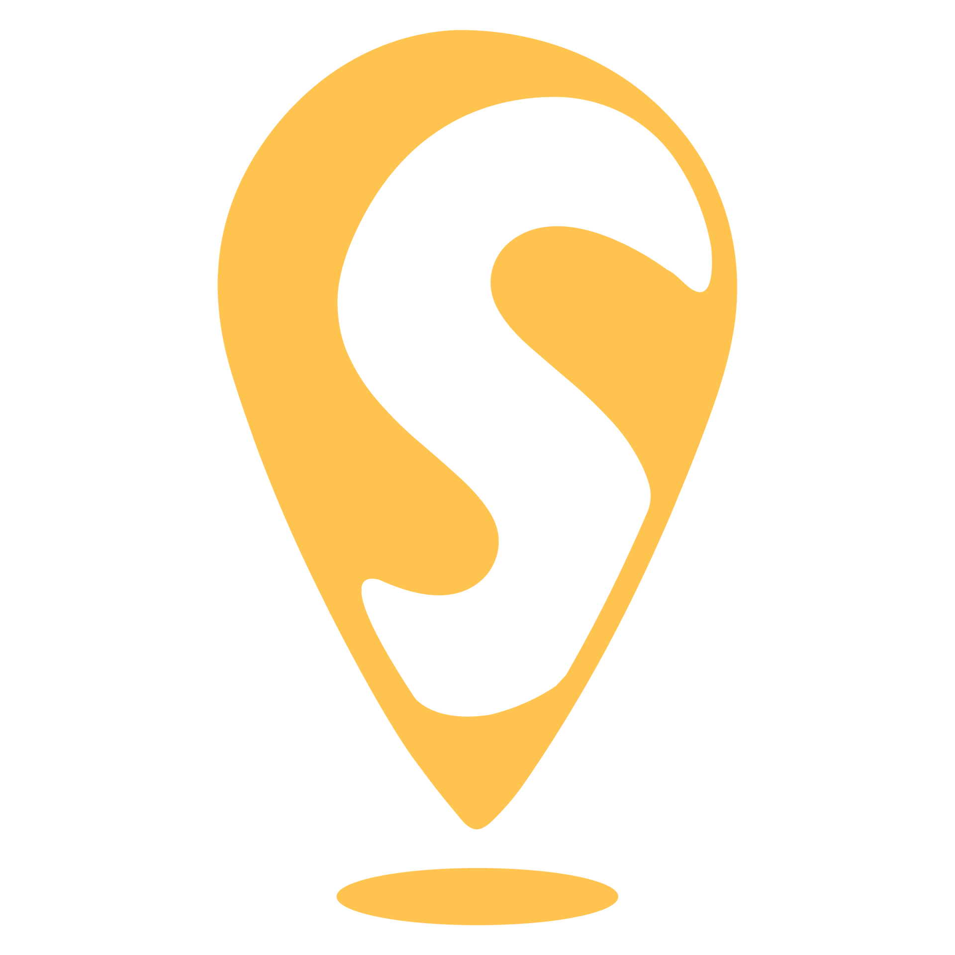 a yellow pin with the s of shindig .