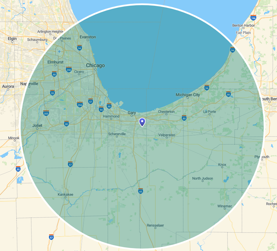 Country Map — Indianapolis, IN — Brothers Moving Company 