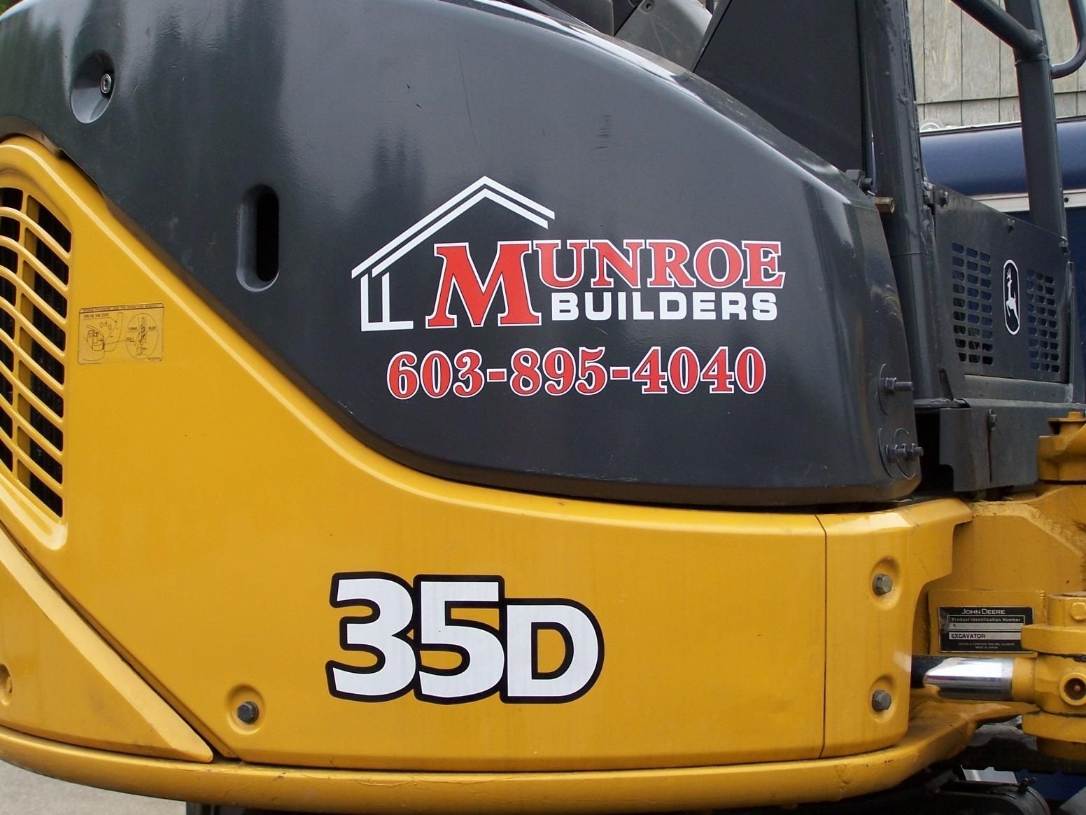 A yellow and black vehicle with the number 35d on it