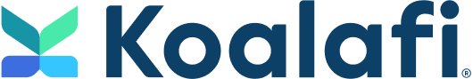 Koalafi logo: Blue and green emblem with the word