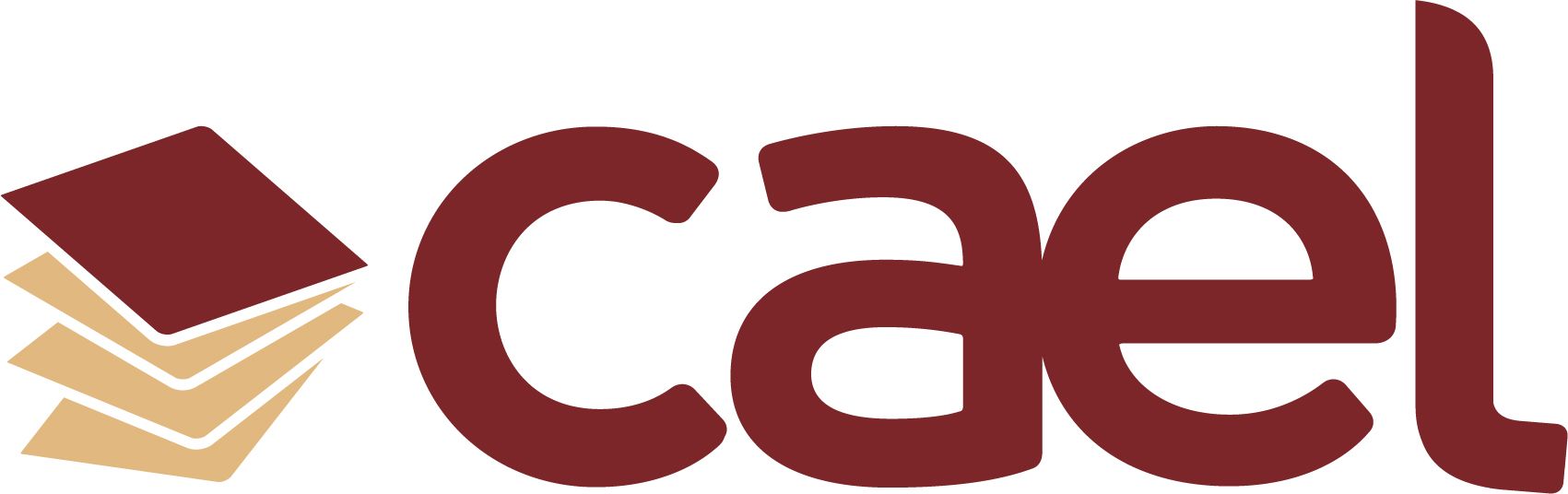 A logo for a company called cael with a square in the middle.