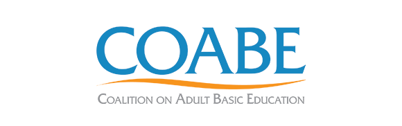 The logo for the coalition on adult basic education