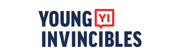 A logo for young invincibles is shown on a white background.