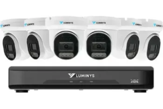 6 Security System Six 5 MP IP Turret Cameras with One  8-channel 4K NVR
