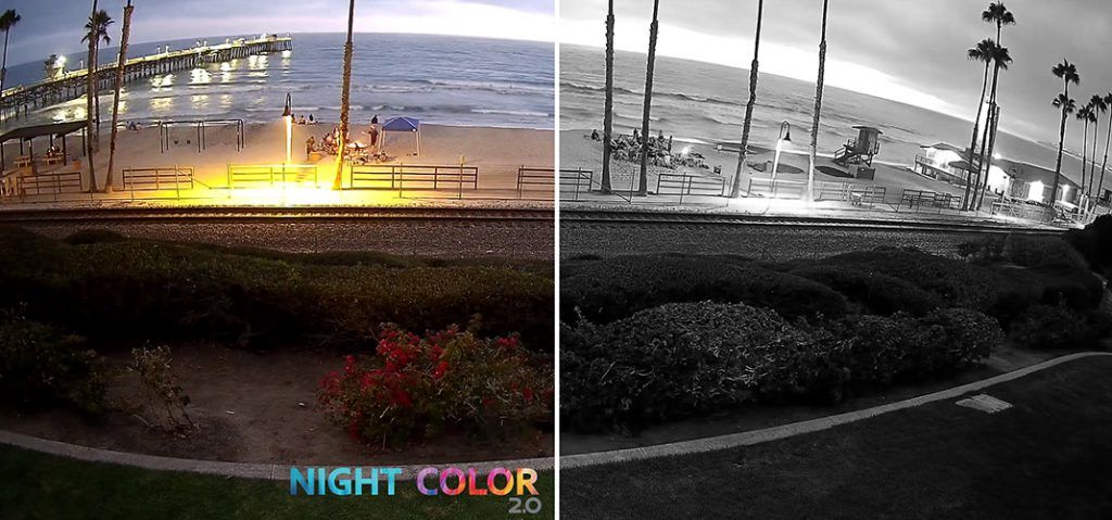Colour vision vs Regular vision cctv