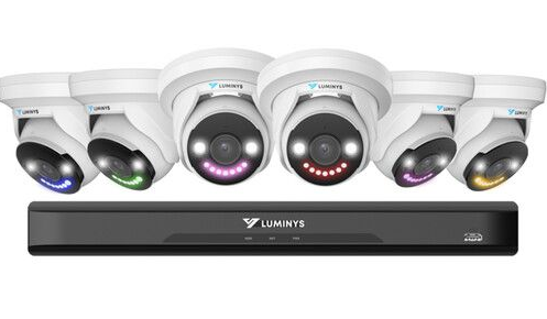 6 Security System Six 5 MP IP Turret Cameras with One 8-channel 4K NVR