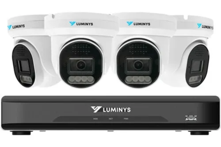 4 Cameras Security System 5 MP IP Turret Cameras with One 8-channel 4K NVR
