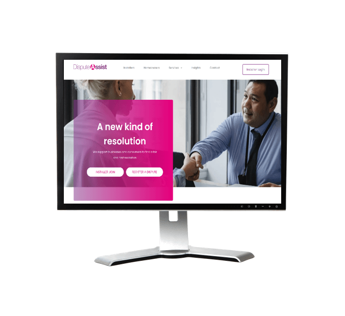 Dispute assist website development