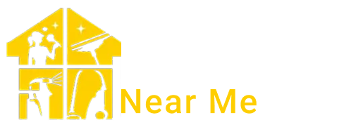 Yellow house-shaped logo with cleaning icons, "Pro Austin Maid Service" text.