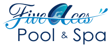 five aces pool & spa fiberglass pools logo