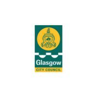 Glasgow City Council logo: green and gold emblem with city crest and text.