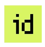 Un cuadrado amarillo con la palabra id en él.