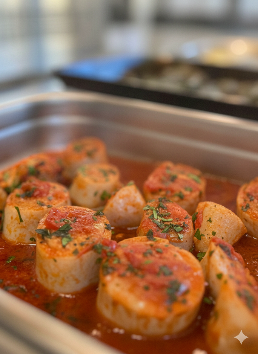 Una vetrina piena di insalate di vario tipo in un ambiente luminoso da ristorante.