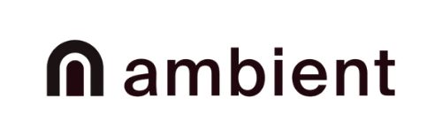 Ambient logo: Black stylized 