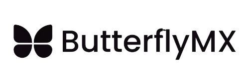 ButterflyMX logo: black butterfly icon next to 
