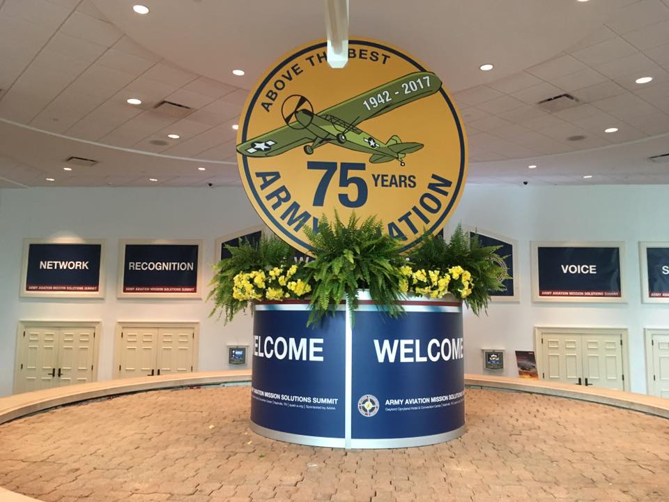 a sign that says above the rest 75 years army aviation