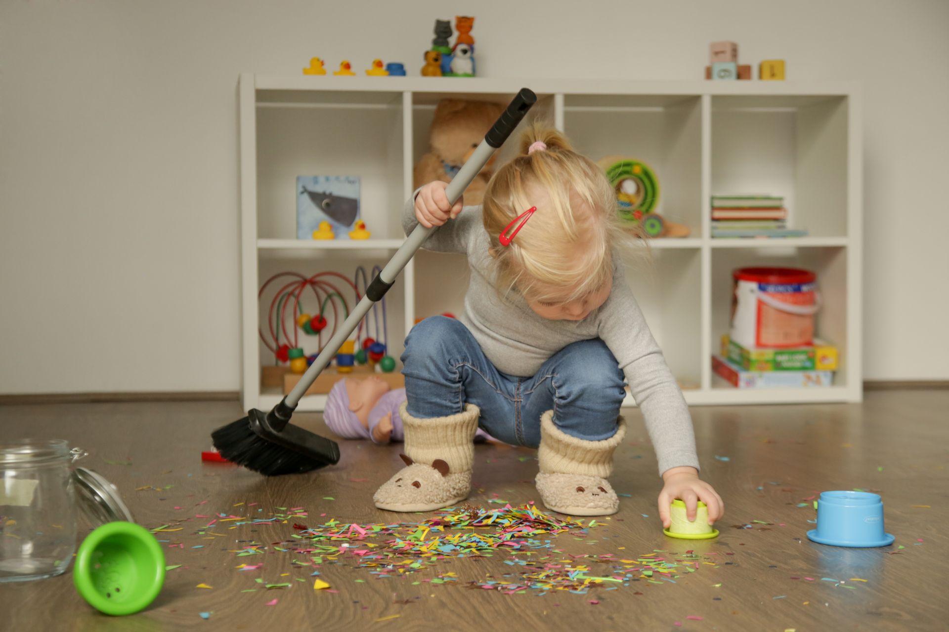 cleaning with children