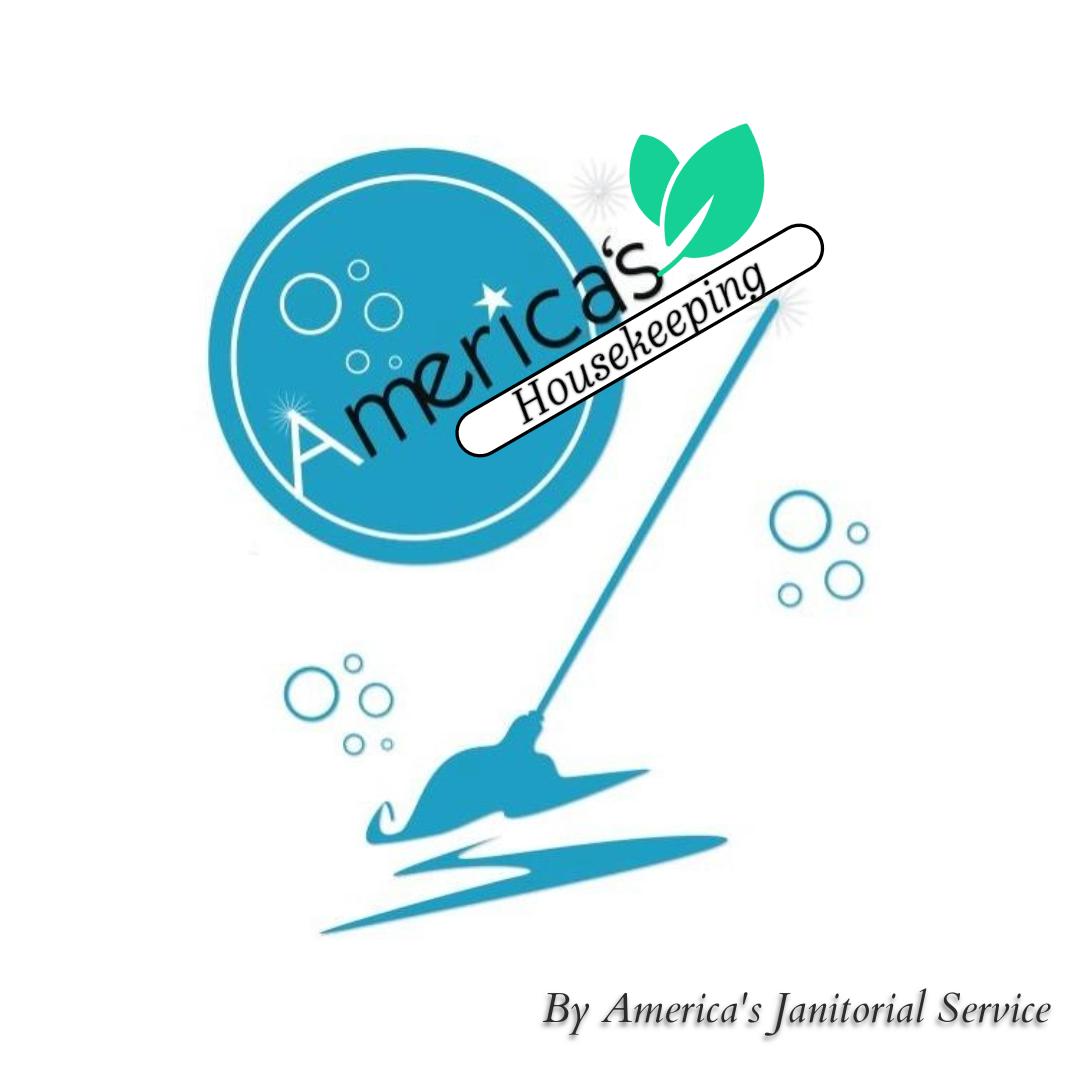 A logo for america 's housekeeping by america 's janitorial service