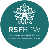 A logo for rancho santa fe business and professional women.
